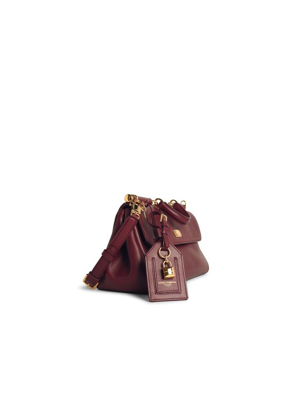 DOLCE & GABBANA: totes bags online - My Sicily Burgundy  Calf Leather Handbag