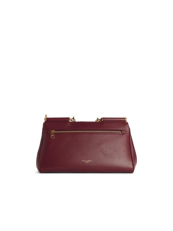 The Best Shops DOLCE & GABBANA: totes bags - My Sicily Burgundy  Calf Leather Handbag