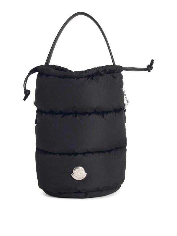 MONCLER: cross body bags - Caradoc Bucket Bag In Black Polyamide