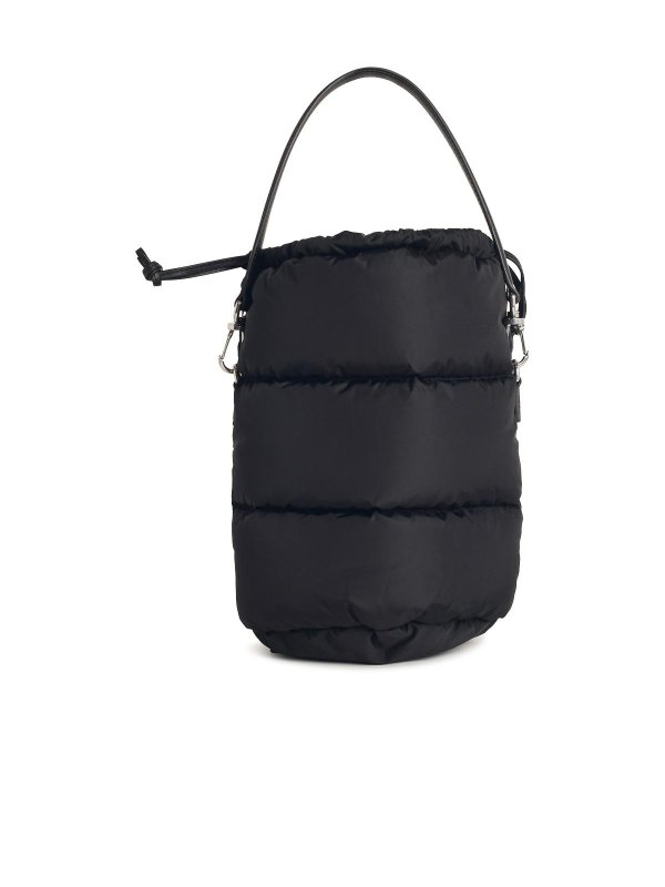 The Best Shops MONCLER: cross body bags - Caradoc Bucket Bag In Black Polyamide