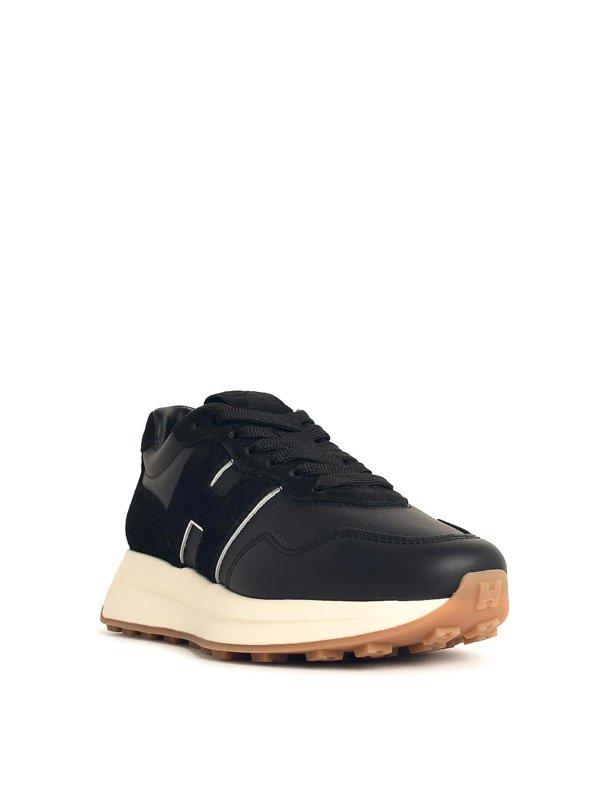 HOGAN: trainers online - H641 Black Leather Sneakers