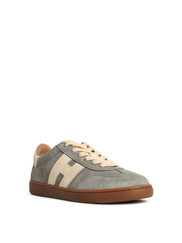 HOGAN: trainers online - Cool Grey Suede Sneakers