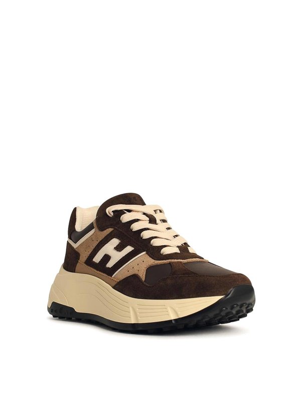 HOGAN: trainers online - 669 Brown Leater Sneakers