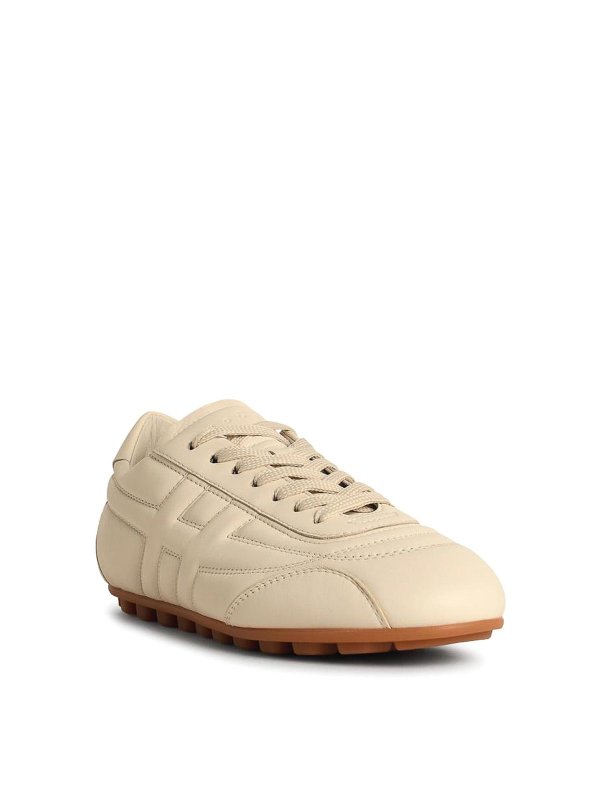 HOGAN: sneakers online - Sneaker in pelle liscia color yogurt H693