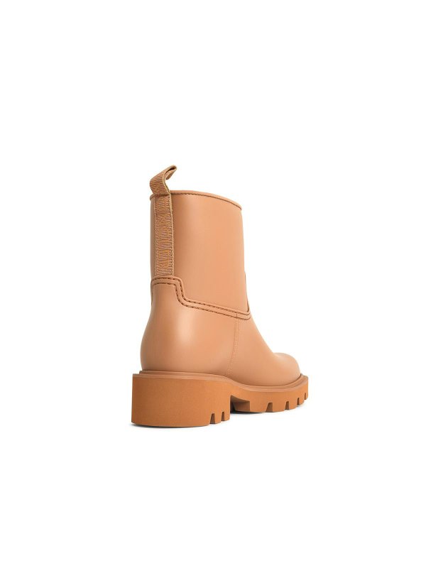 The Best Shops MONCLER: boots - Kickstream Light Brown Pvc Rain Boots