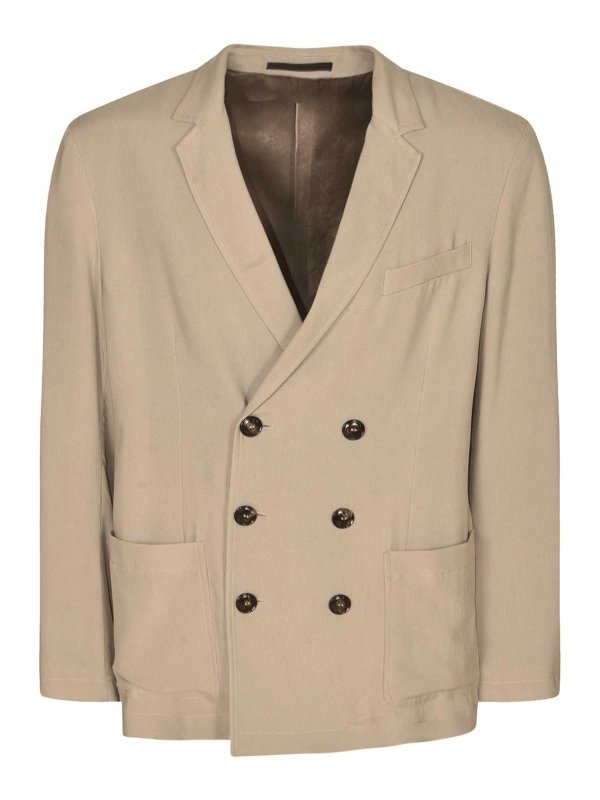 GIORGIO ARMANI: Blazer - Blazer - Beige