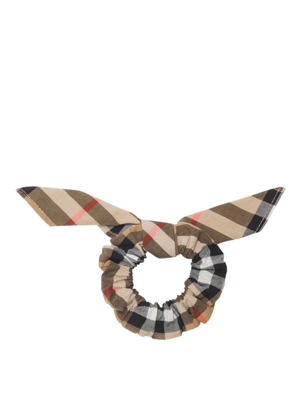 BURBERRY: Haaraccessoires - Karierter Haargummi