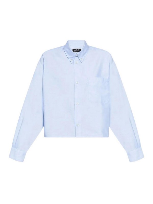 A.P.C.: shirts - Sophia Cropped Cotton Shirt