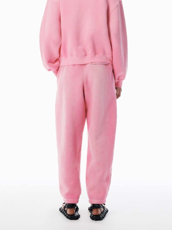 The Best Shops ALEXANDER WANG: casual trousers - Logo Sweatpant In Essential Terry