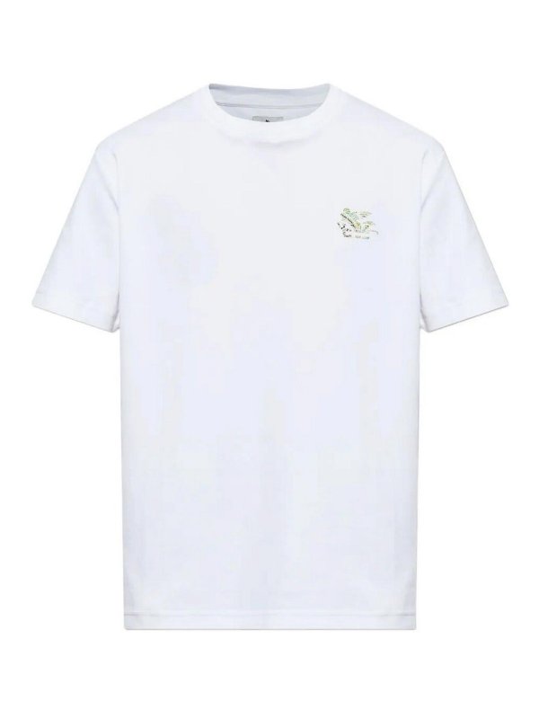 ETRO: t-shirt - T-shirt di cotone da ricamo Pegaso