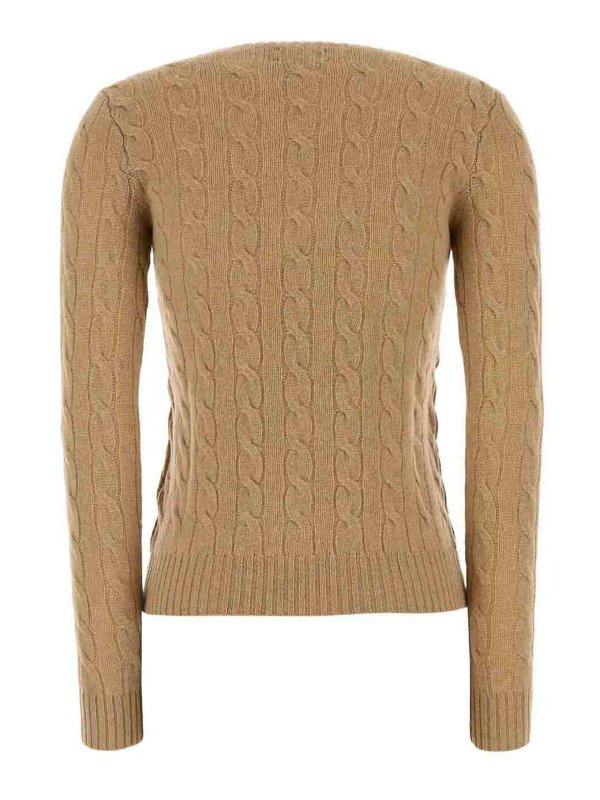 POLO RALPH LAUREN: Strickpullover mit Rundhalsausschnitt online - Rundhalspullover - Camel