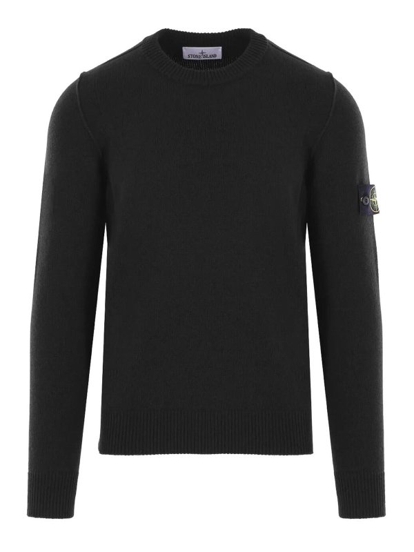 STONE ISLAND: クルーネック - クルーネック - 黒