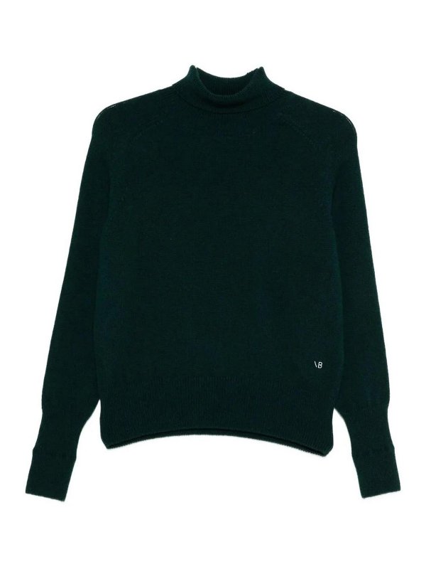 VICTORIA BECKHAM: Strickpullover mit Rundhalsausschnitt - Rundhalspullover - Grün