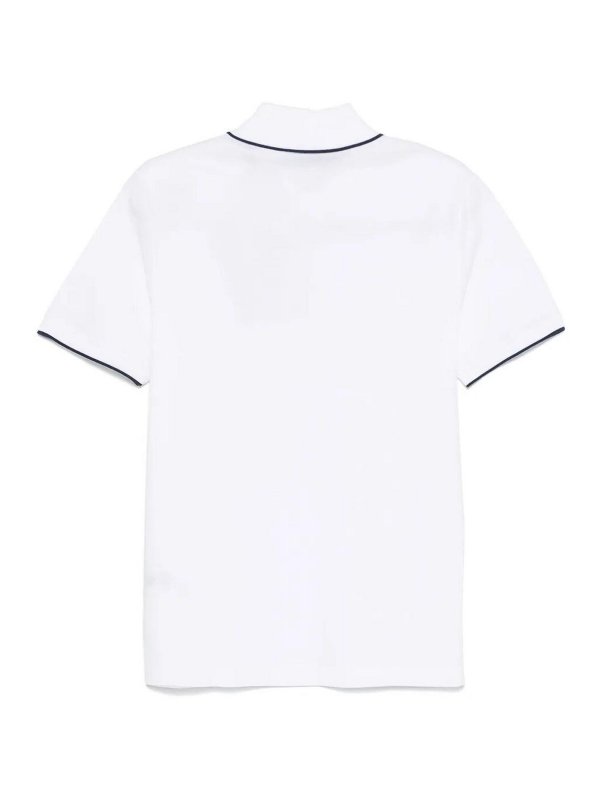 PAUL & SHARK: polo shirts online - Shark Print Cotton Polo Shirt