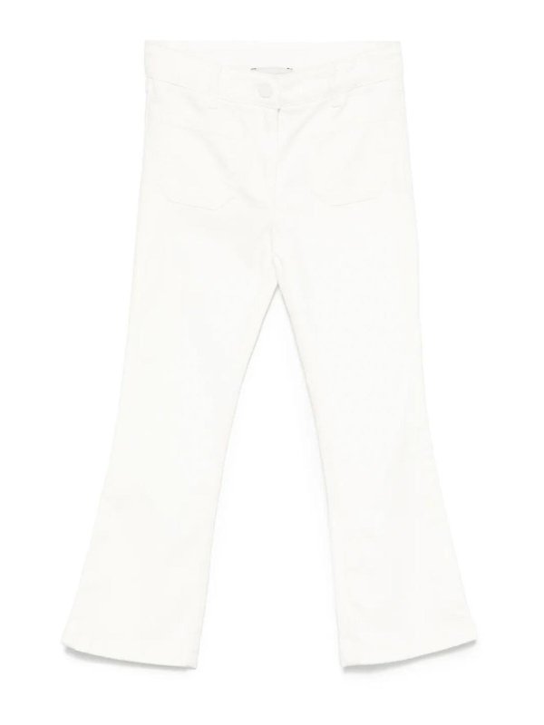 Stella McCartney Kids: Bootcut - Bootcut Jeans - Weiß