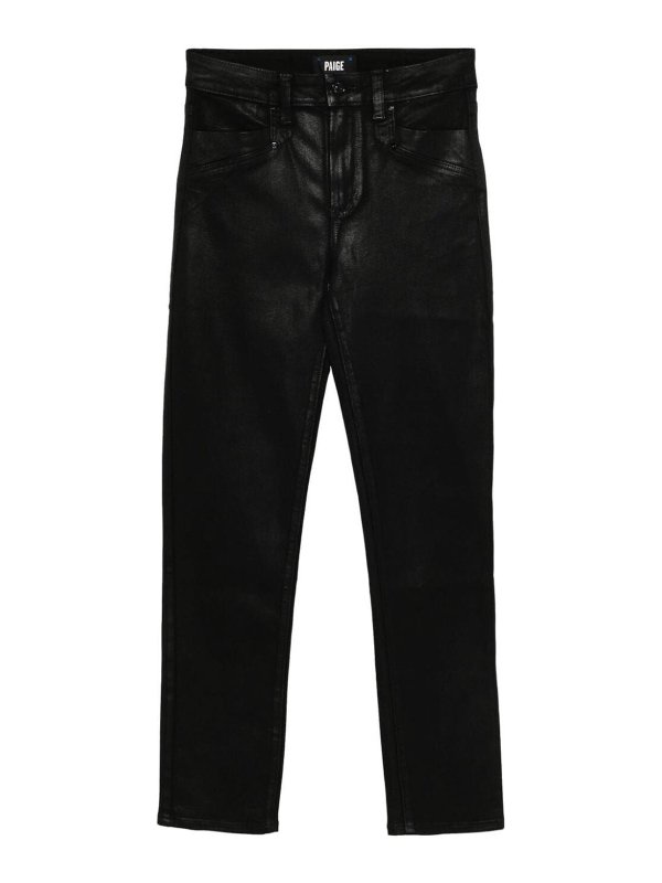 PAIGE: bootcut jeans - Gemma Leather-Like Skinny Jeans