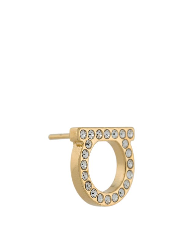 FERRAGAMO: Orecchini online - Orecchini di cristalli Gancini - L