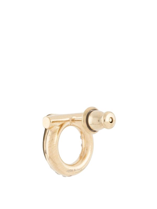 FERRAGAMO: Earrings online - Gancini 3D Earrings With Crystals