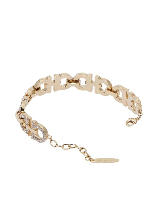 FERRAGAMO: Bracelets & Bangles online - Crystal Embellished Gancini Bracelet