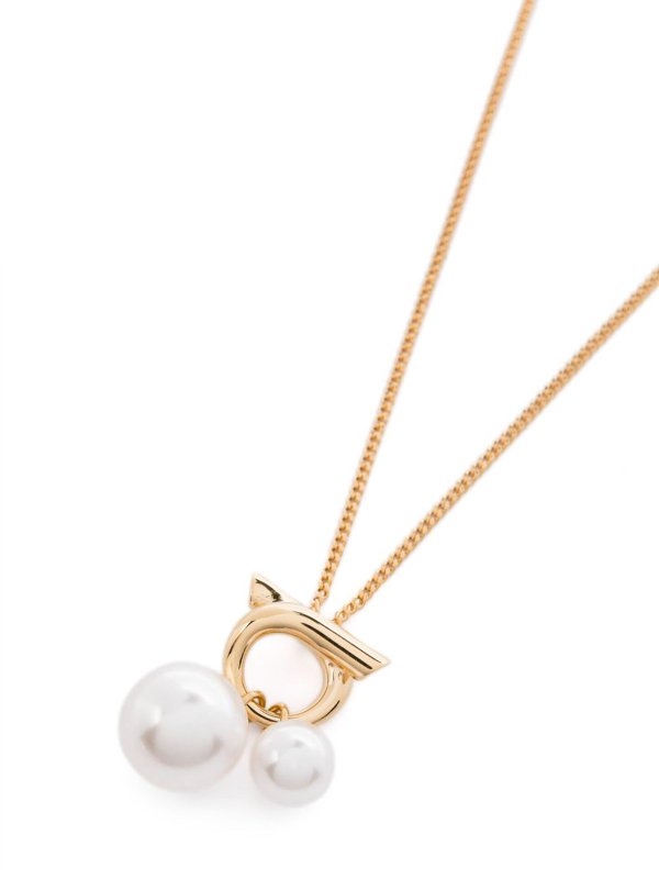 FERRAGAMO: Necklaces & Chokers online - Faux-Pearl Embellished Pendant Necklace