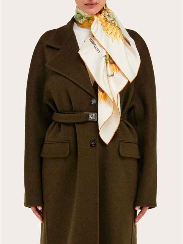 FERRAGAMO: スカーフ online - スカーフ - イエロー