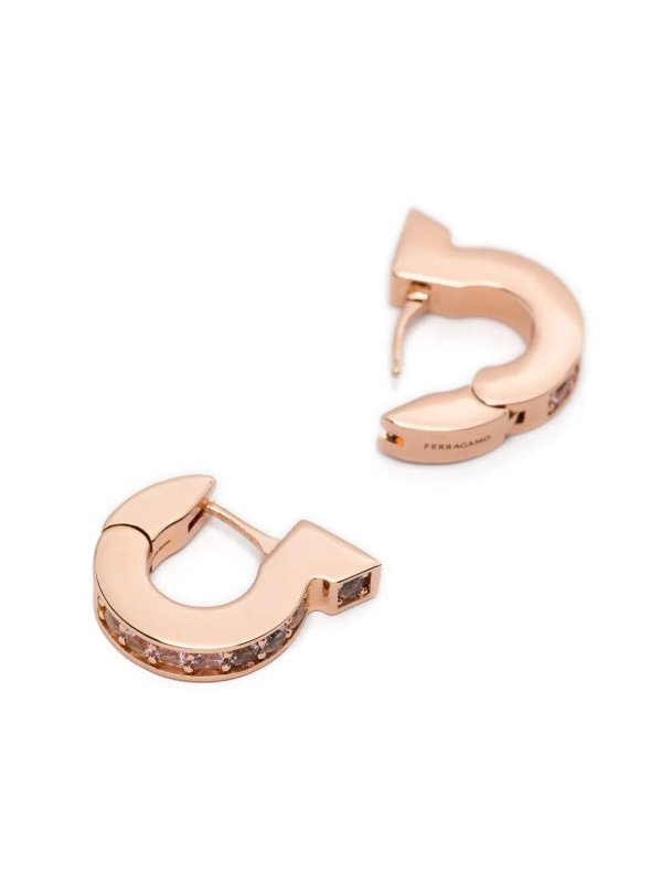 FERRAGAMO: Earrings online - Gancini Crystals Earrings