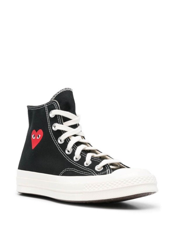 COMME DES GARCONS: trainers online - Small Red Heart High-Top Sneakers
