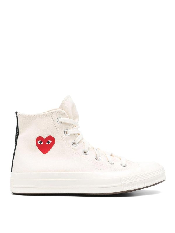 COMME DES GARCONS: trainers - Small Red Heart High-Top Sneakers