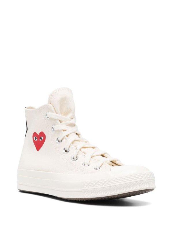 COMME DES GARCONS: trainers online - Small Red Heart High-Top Sneakers