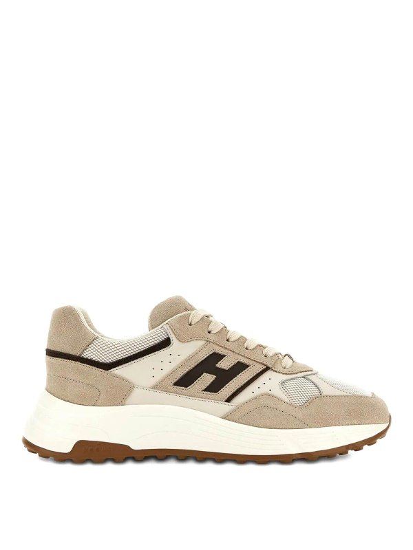 HOGAN: trainers - Leather And Mesh Hyperlight Sneakers