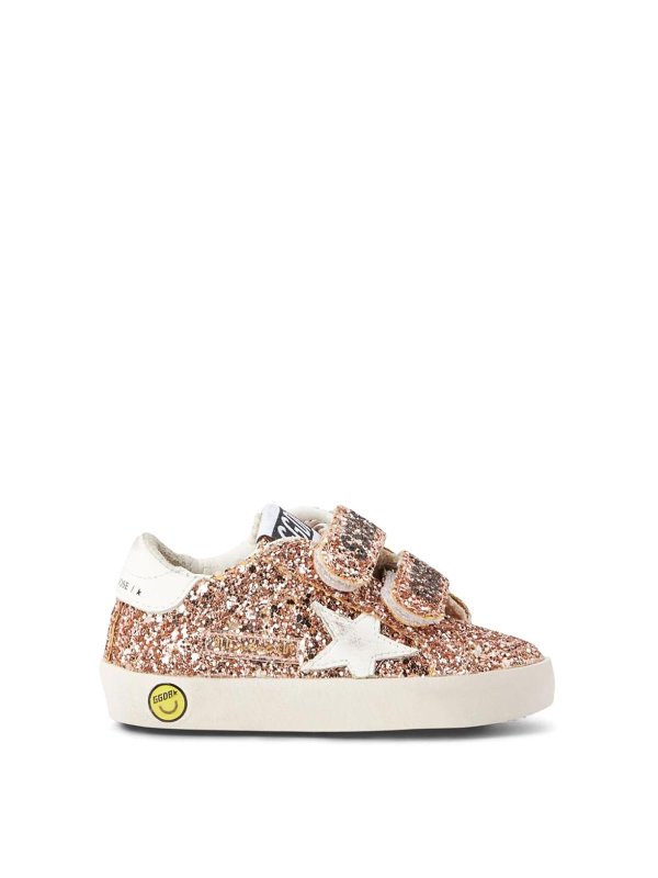 GOLDEN GOOSE: trainers online - Old School Glittered Sneakers