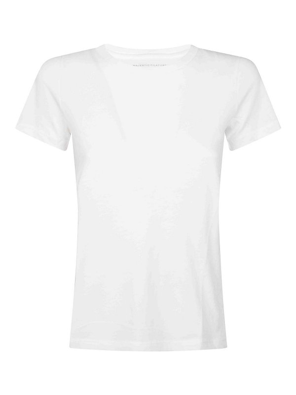 Majestic Filatures: U-Boot-Ausschnitt - U-Boot-Pullover - Weiß