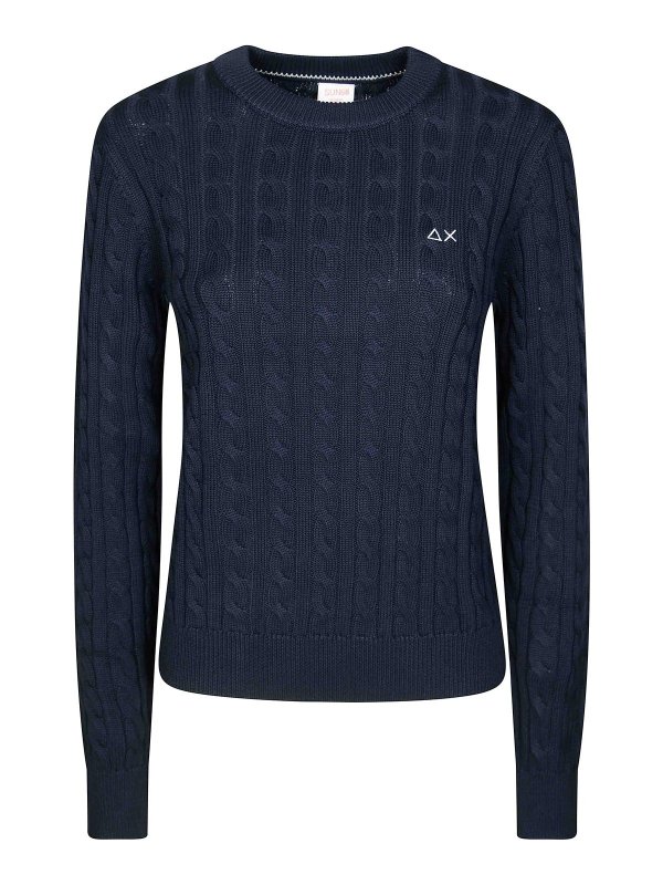 SUN 68: U-Boot-Ausschnitt - U-Boot-Pullover - Dunkelblau