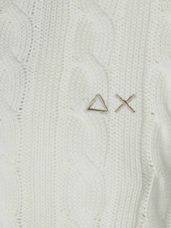 The Best Shops SUN 68: U-Boot-Ausschnitt - U-Boot-Pullover - Weiß