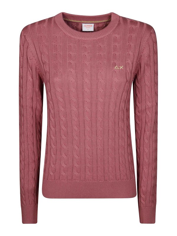 SUN 68: Col bateau - Pull Col Bateau - Rose