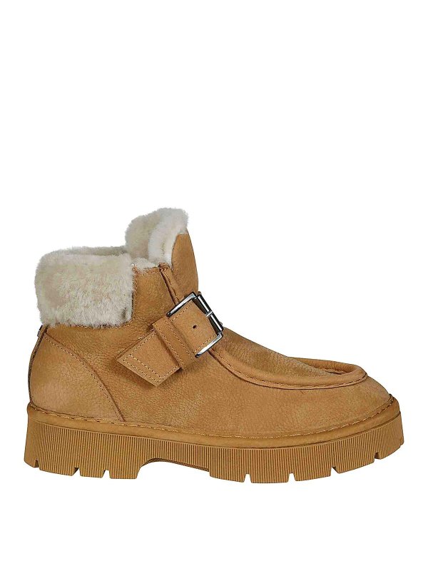 PANCHIC: boots - P99 Ankle Strap Boot Shearling