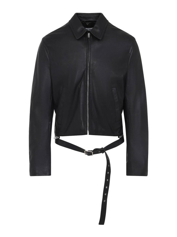 Acne Studios: casual jackets - Leather Jacket