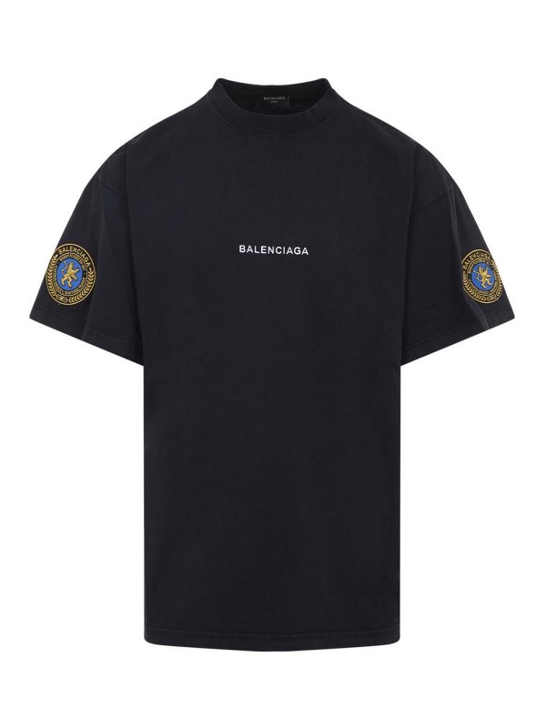 BALENCIAGA: Tシャツ - Tシャツ - 黒