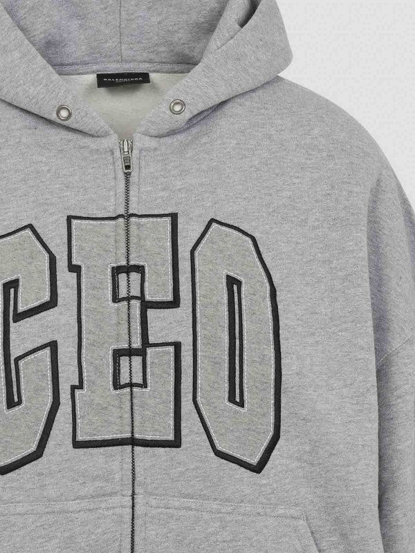 The Best Shops BALENCIAGA: Sweatshirts & Sweaters - Small Fit Zip-Up Sweatshirt