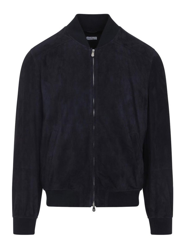 BRUNELLO CUCINELLI: カジュアルジャケット - カジュアルジャケット - ダークブルー