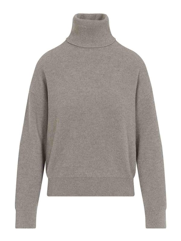 BRUNELLO CUCINELLI: Rollkragenpullover  und Polo-Ausschnitt - Rollkragenpullover - Braun