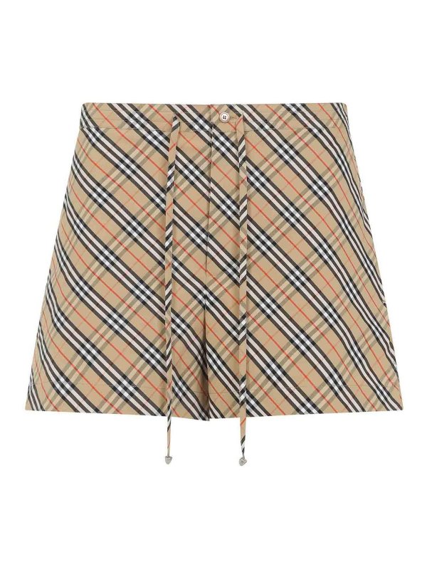 BURBERRY: Trousers Shorts - Check Shorts