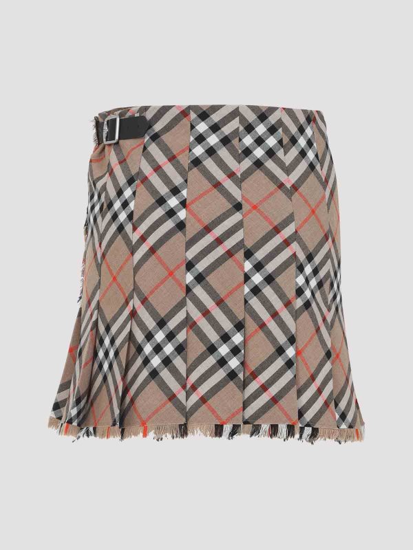 BURBERRY: Knee length skirts & Midi online - Check Midi Skirt