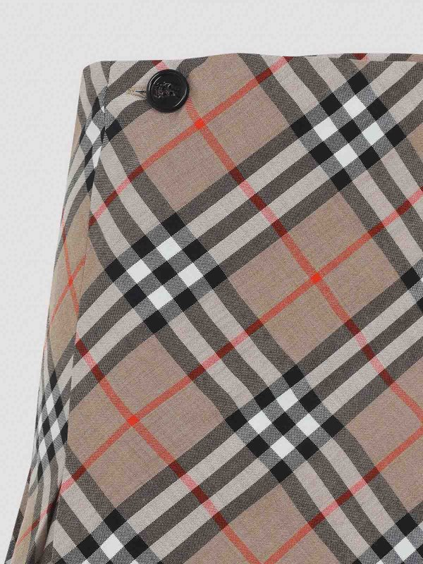 The Best Shops BURBERRY: Knee length skirts & Midi - Check Midi Skirt
