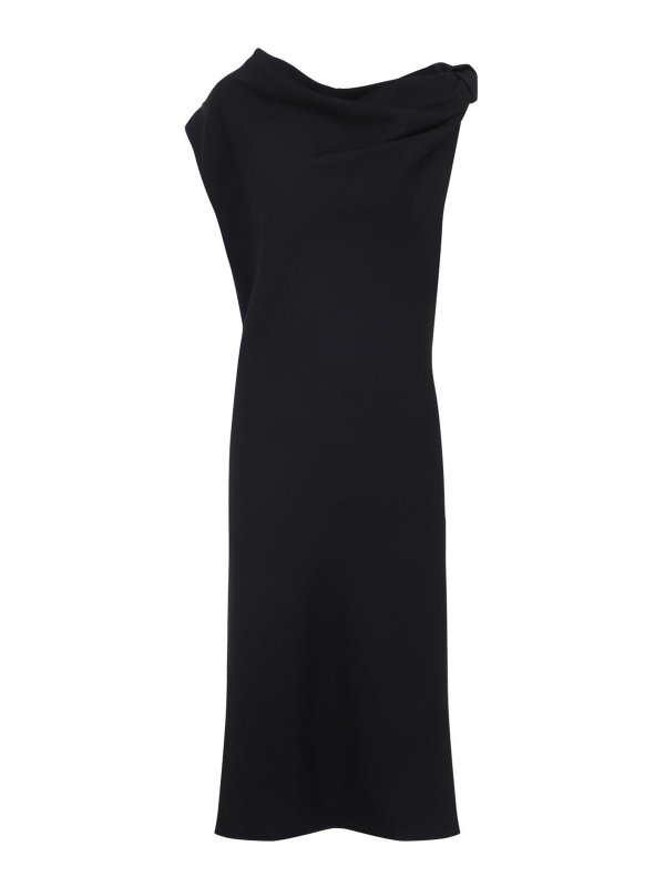 CARVEN: abiti lunghi - Vestito midi a camicia nodo