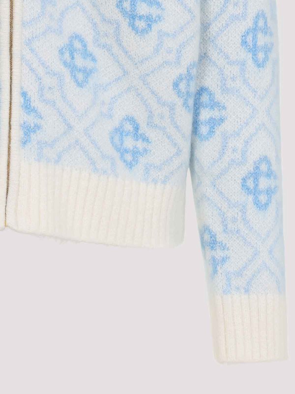 The Best Shops CASABLANCA: Strickpullover mit Rundhalsausschnitt - Rundhalspullover - Blau