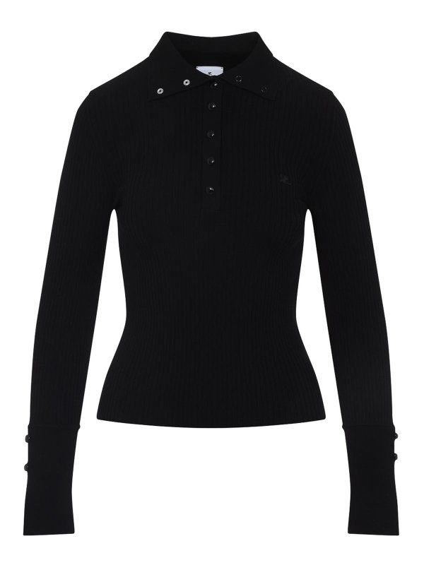 Courreges: Polos  - Polo - Noir