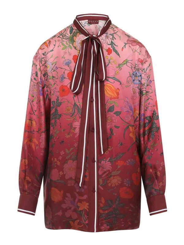GUCCI: shirts - Degrade Floral Shirt
