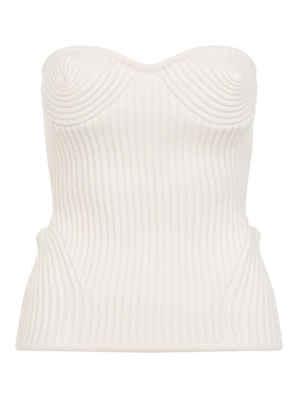 JEAN PAUL GAULTIER: Tops y camisetas sin mangas - Top - Blanco