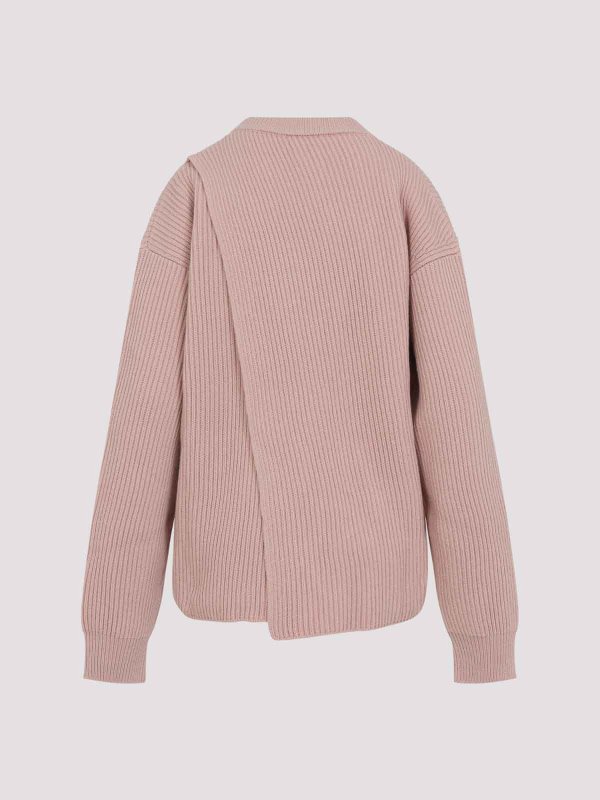 JIL SANDER: Strickpullover mit Rundhalsausschnitt online - Rundhalspullover - Hellrosa
